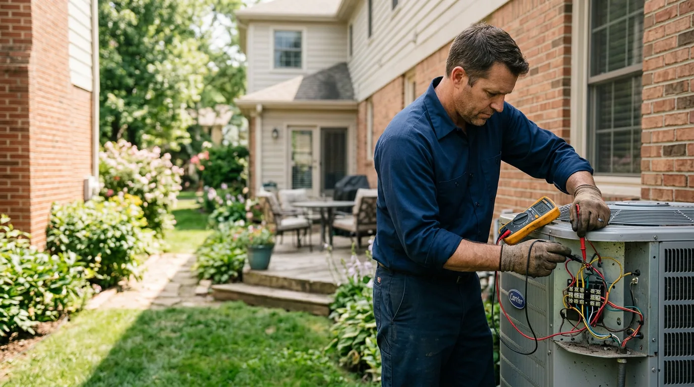 HVAC technician working near Jerusalem, OH